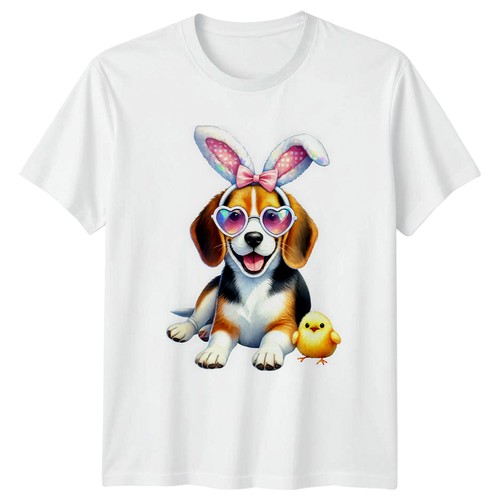 Beagle puppy wearing bunny - beagle,