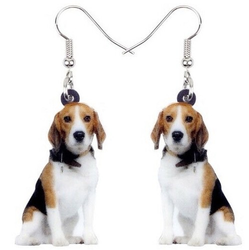 Beagle dog earrings - earrings, printed